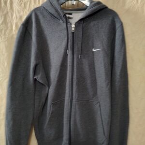 Nike Men's Gray Full-Zip Hoodie